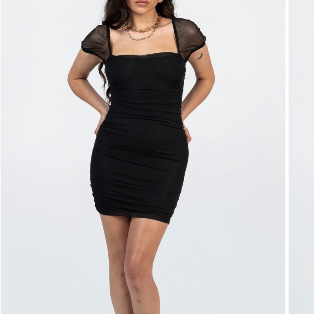 Princess Polly Cap Sleeve Ruched Minidress